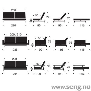 Splitback sovesofa