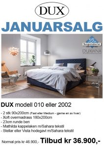 DUX januarsalg 2016