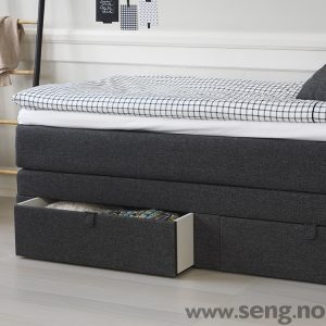 Ekens Elegans kontinentalseng med oppbevaringsskuffer
