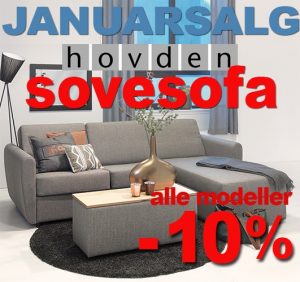 Hovden sovesofa januarsalg