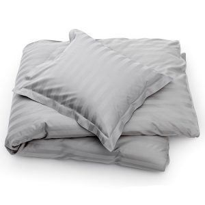 DUX Sengetøy Classic Satin Grey Stripe