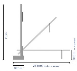 Vippebunn 150 cm - mål