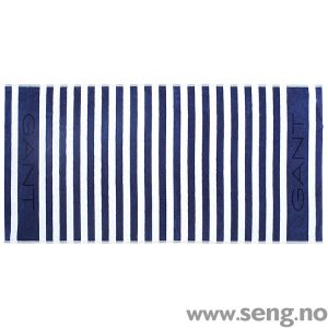 Gant Rugby Stripe Poseidon Blue beachtowel badelaken strandhåndkle badehåndkle