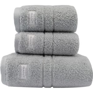 Håndkle ''Organic Premium Towel'' Light Grey fra Gant