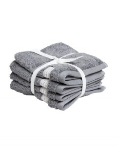 Håndkle ''Organic Premium Towel'' Elephant Grey fra Gant i 30x30cm
