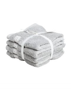 Håndkle ''Organic Premium Towel'' Light Grey fra Gant i 30x30cm