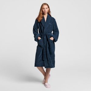 Badekåpe ''Premium Velour Sateen Blue'' fra Gant