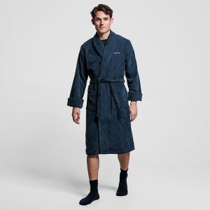 Badekåpe ''Premium Velour Sateen Blue'' fra Gant