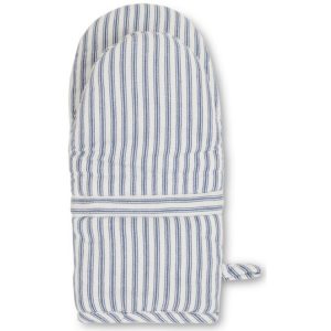 Grillvott ''Icons Cotton Twill Denim Mitten'' Blå Hvit fra Lexington Company