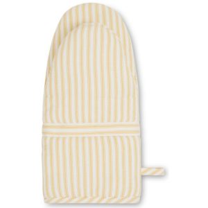 Grillvott ''Icons Cotton Twill Denim Mitten'' Gul Hvit fra Lexington Company