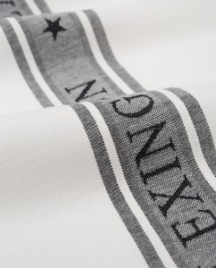 Kjøkkenhåndkle ''Icons Cotton Jacquard Star'' Hvit/Svart fra Lexington Company