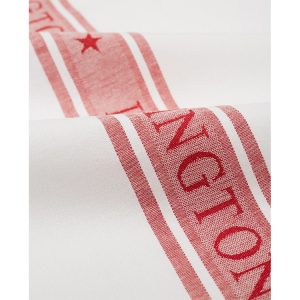 Kjøkkenhåndkle ''Icons Cotton Jacquard Star'' Hvit/Rød fra Lexington Company