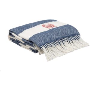 Pledd ''Rugby Stripe'' Moonlight Blue fra Gant