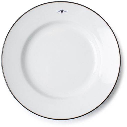 Tallerken ''Stoneware Dessert Plate'' Hvit fra Lexington Company