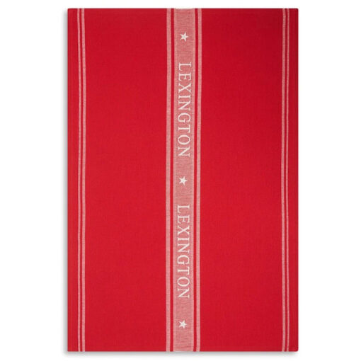 Kjøkkenhåndkle ''Icons Cotton Jacquard Star'' Rød/Hvit fra Lexington Company
