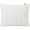 Putetrekk ''Checked cotton/lyocell'' White/Dark blue fra Lexington 50x70