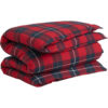 Dynetrekk flanell check ruby red