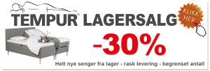 Tempur lagersalg banner