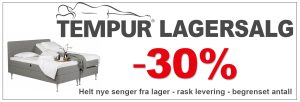 Tempur lagersalg banner