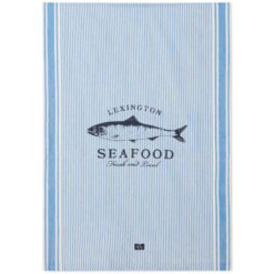 Kjøkkenhåndkle Seafood Striped & Printed Blue&white fra Lexington