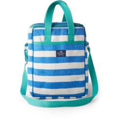 Kjølebag striped canvas blue, white & green fra Lexington