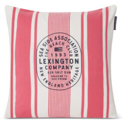 Pynteputetrekk 50x50 striped logo, cerise & white fra Lexington