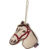 Juletrepynt horse organic cotton velvet white-red fra Lexington