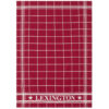 Kjøkkenhåndkle checked organic cotton 50x70 red,white fra Lexington