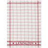 Kjøkkenhåndkle checked organic cotton 50x70 white,red fra Lexington