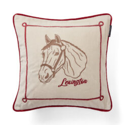 Pynteputetrekk 50x50 horse organic cotton velvet fra Lexington