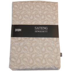 Drøm sengesett i sateng paisley beige