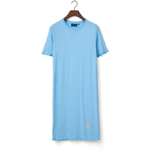 Nattkjole jersey viscose, modal light blue melange fra lexington