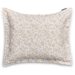 Putetrekk 50x70 flowers cotton sateen hvit & beige fra lexington