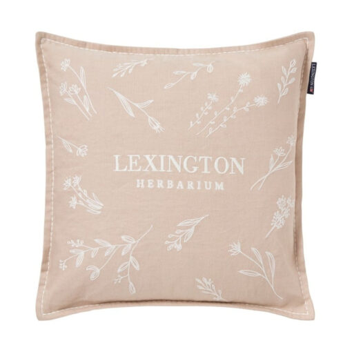 Pyntepute trekk herbarium linen, cotton beige & white fra lexington