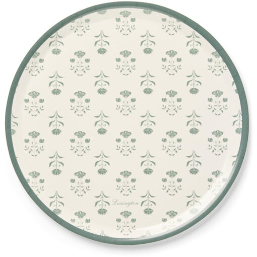 Serveringsbrett floral laminated green & white fra lexington