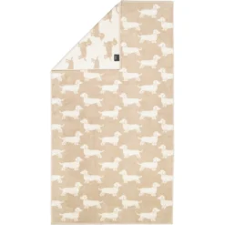 håndkle we love dogs natur & beige 80x150