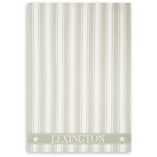 Kjøkkenhåndkle ''Icons waffle striped'' Sage green/white fra Lexington