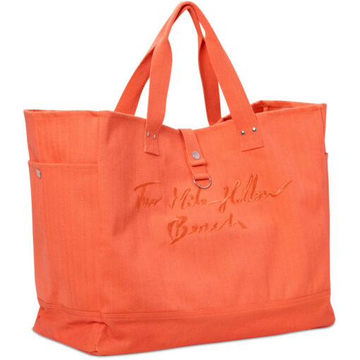 Strandveske Herringbone Beach Bag Coral fra Lexington - Bilde 2