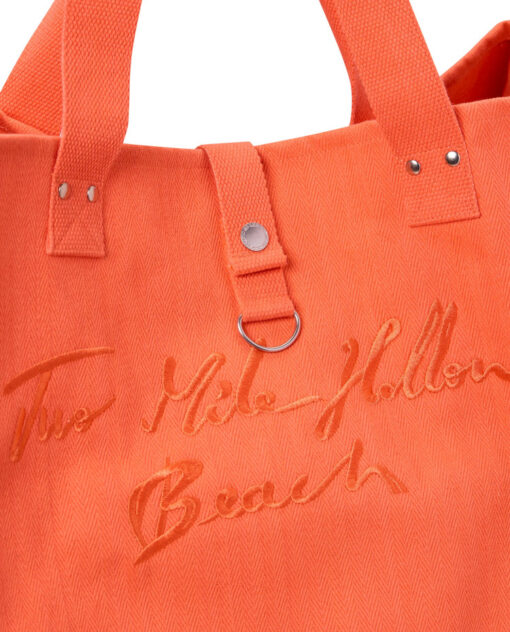 Strandveske Herringbone Beach Bag Coral fra Lexington - Bilde 4