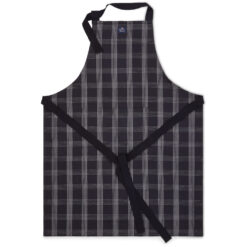 Forkle ''Checked linen/cotton'' Black/white fra Lexington