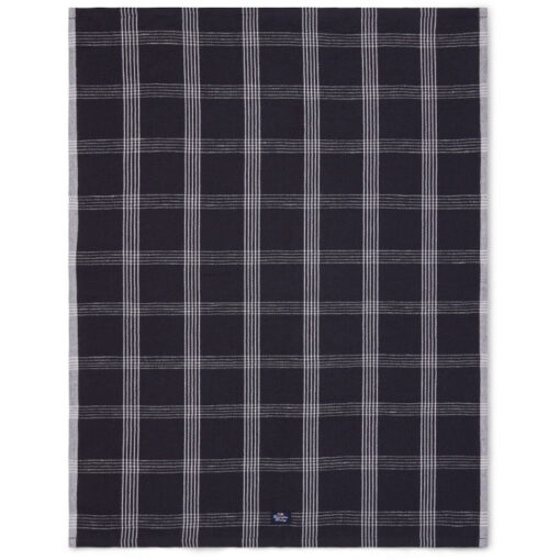Kjøkkenhåndkle Checked linen/cotton - Black/White fra Lexington