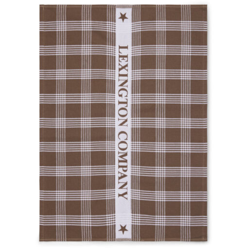Kjøkkenhåndkle Organic cotton terry stone/white fra Lexington