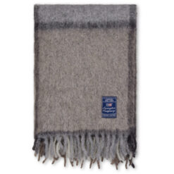 Pledd 130x170 Checked Mohair Mix Wool - Stone/beige/grey fra Lexington