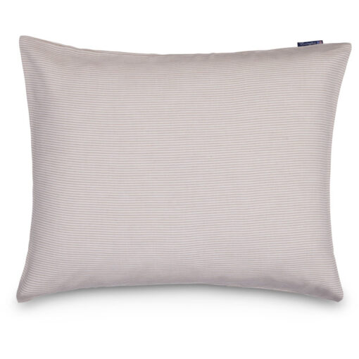 Putetrekk 50x70 Striped lyocell flanell - Beige & white fra Lexington