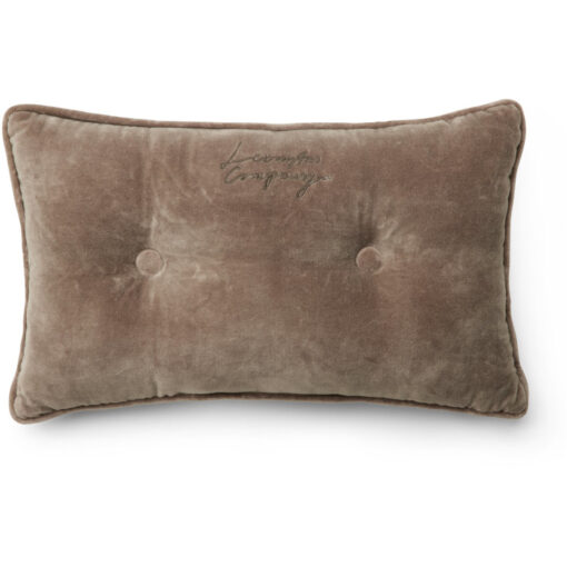 Pyntepute 30x50 Buttoned organic cotton velvet - Stone fra Lexington