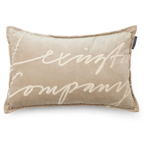 Pyntepute 40x60 Logo organic cotton velvet - Beige fra Lexington