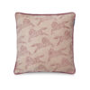 Pyntepute 50x50 Horses organic cotton velvet - beige/burgundy fra Lexington
