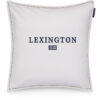 Putetrekk 50x50 Logo organic cotton velvet - White/Navy fra Lexington