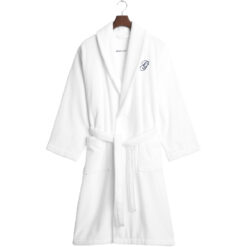 Badekåpe embroidery robe hvit fra gant
