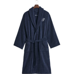 Badekåpe embroidery robe marine fra gant